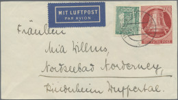 Berlin: 1949/1957, Partie Von Elf Belegen (plus Einer Vorderseite), Dabei Zwei E - Briefe U. Dokumente