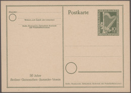 Berlin - Ganzsachen: 1948/1951, Partie Von Vier Ganzsachenkarten Mit Drei Zehnfa - Autres & Non Classés