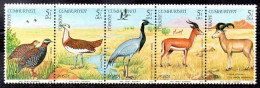 TURQUIA 1979 - TURKEY - AVES - PAJAROS Y GACELAS - YVERT 2270/2274** EN TIRA - Sonstige & Ohne Zuordnung