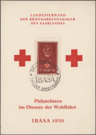 Saarland (1947/56): 1947/1957, Partie Von 20 (meist Philatelistischen) Belegen, - Lettres & Documents
