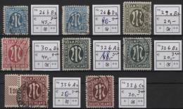 Bizone: 1945/1946, AM-Post, Gestempelte Partie Von 20 Marken, U.a. MiNr. 13 Cz, - Sonstige & Ohne Zuordnung