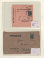 Bizone: 1948, Band-/Netzaufdruck, Sammlung Von über 50 Einzelfrankaturen Aus Dem - Other & Unclassified