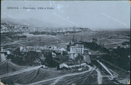 Cs476 Cartolina  Fotografica Genova Panorama Citta' E Porto - Genova (Genua)