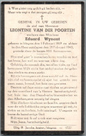 Bidprentje Idegem - Van Der Poorten Leontine (1869-1943) - Andachtsbilder