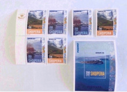 EUROPA CEPT 2004 ALBANIE 1 Bloc Plus Bloc De 4 V Plus 2 V Neuf MNH **YT 2703b Et H 2704 B Et H Vacances Holidays ALBANIA - 2004