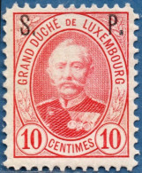 Luxemburg Service 1891 10 C S.P. Overprint (perforated 12) MH - Service