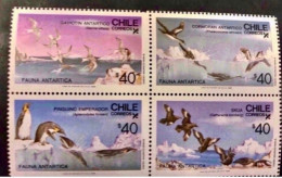 CHILI 1986 Bloc Neuf De 4 V Antartic  Wild Life Of Chile - Neufs