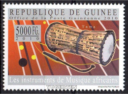 GUINEA 2010 - 1v - MNH - Africa Music Instruments - Tama - Musique, Muziek, Musik - Musikinstrumente - Musica Drums - Music