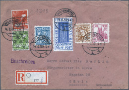 Bizone: 1948/49, Interessanter Posten Von 24 Auslandsbelegen Inkl. Übersee Und S - Andere & Zonder Classificatie