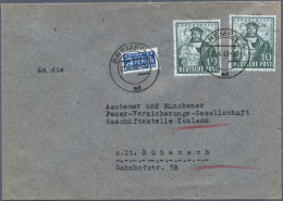 Bizone: 1948/49, Interessantes Los Mit 5 Belegen Vom ERSTTAG Bzw. VORERSTTAG/FRÜ - Andere & Zonder Classificatie