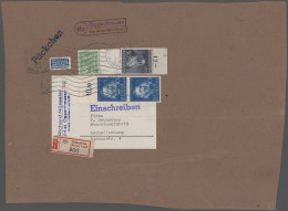 Bundesrepublik Deutschland: 1953, Partie Von Sieben Doppelt Verwendeten R-Päckch - Verzamelingen