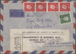 Bundesrepublik Deutschland: 1959/1960, Partie Von 18 Luftpostbriefen An Einen Sc - Verzamelingen