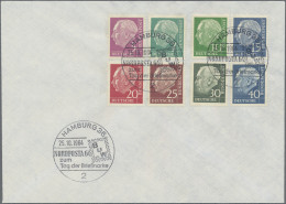 Bundesrepublik Deutschland: 1961, Heuss Lumogen, 5 Pfg. Bis 40 Pfg., Zwei Gestem - Collections