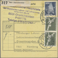 Bundesrepublik Deutschland: 1966/1978, Partie Von Ca. 338 Frankierten Paketkarte - Collections