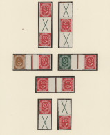 Bundesrepublik - Zusammendrucke: 1951, Ziffer Mit Posthorn, Alle 19 Verschiedene - Zusammendrucke