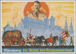 Ansichtskarten: Propaganda: 1939/1945 Posten Mit 60 Propagandakarten, Fast Nur V - Parteien & Wahlen