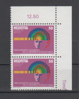 Schweizer Ämter, OMPI Michel-Nr. 5 Postfrisch ** Paar, Eckrandstück Mnh - Dienstzegels