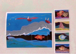 Grenada 1985 4 V Et 1 Bloc Neuf YT 1277 1278 1280 1281 BF 140 Pesce Poisson Fish Pez Fische - Peces