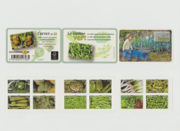 France 2012 Carnet Non Plié 12 Timbres Yvert Et Tellier N° BC739 Le Timbre Vert Des Légumes Pour Une Lettre Verte - Otros & Sin Clasificación