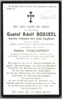 Bidprentje Izegem - Rosseel Gustaf Adolf (1850-1917) - Andachtsbilder