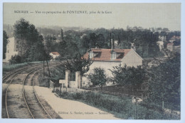 Cpa Très Bon état Toilée Couleur SCEAUX Vue Ou Perspective De FONTENAY Prise De La Gare - BL85 - Fontenay Aux Roses