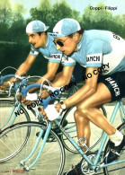 PHOTO CYCLISME REENFORCE GRAND QUALITÉ ( NO CARTE ), COPPI-FILIPPI TEAM BIANCHI 1955 - Wielrennen
