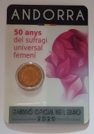 ANDORRE ANDORRA 2020 / COINCARD 2€ COMMEMO / 50 ANYS DEL SUFRAGI UNIVERSAL FEMENI / BU - Andorra