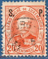 Luxemburg Service 1891 20 C S.P. Overprint (perforated 12½) Candelled - Dienst