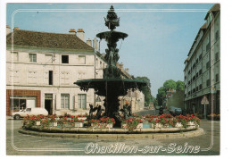 CHATILLON SUR SEINE (21) - La Place Marmont, La Fontaine - Chatillon Sur Seine