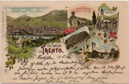 Un Saluto Da Trento - Litho  Viaggiata 1897 Perfetta - Trento