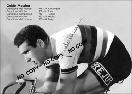 PHOTO CYCLISME REENFORCE GRAND QUALITÉ ( NO CARTE ), GUIDO MESSINA 1955 - Wielrennen