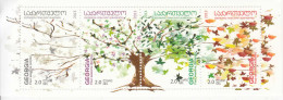 2013 2014 Georgia Seasons Trees **BANG TOP LEFT ** Miniature Sheet Of 4 MNH - Géorgie