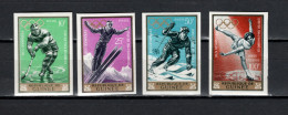 Guinea 1964 Olympic Games Innsbruck Set Of 4 Imperf. MNH -scarce- - Inverno1964: Innsbruck