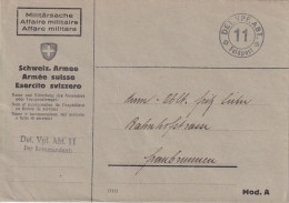 Feldpost Brief  "Kdt Det.Vpf.Abt. 11"        Ca. 1940 - Storia Postale