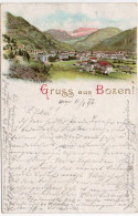 Bozen Gruss Aus - Un Saluto Da Bolzano - Litho  Viaggiata 1896 Perfetta - Bolzano