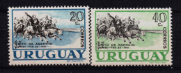 Uruguay #674-75 Art Paintung Horse Cavalry Charge Revolution MNH - Uruguay