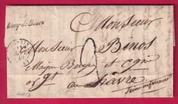 CURSIVE 64 LUCQ DE BEARN BASSES PYRENEES POUR LE HAVRE 1849 LETTRE - 1801-1848: Vorläufer XIX