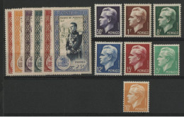 MONACO ANNEE COMPLETE 1950 COTE 90 € NEUFS ** MNH N° 338 à 350 Soit 13 Timbres. TB - Años Completos