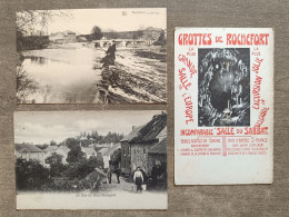 Lot 3 Cpa Rochefort - Litho Grottes Salle Du Sabbat - Le Barrage - Un Coin Du Vieux Rochefort - Rochefort