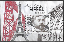 2023 Francia Cent. Muerte De Gustavo Eiffel 1 Block - Used Stamps