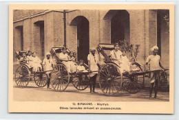 MYANMAR Burma - PYIN OO LWIN Maymyo - Tamil Students Arriving By Rickshaw - Publ. Sisters Of Saint Joseph Of The Apparit - Myanmar (Birma)