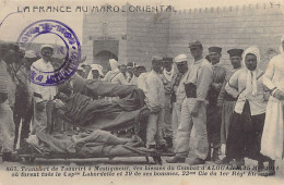 Maroc - LÉGION ÉTRANGÈRE - Combat D'Alouana (15 Mai 1914) Transport Des Blessés De La 22e Compagnie Du 1er Régiment Étra - Other & Unclassified