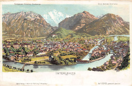 Schweiz - INTERLAKEN (BE) Totalansicht - Litho - Verlag H. Schlumpf 2273 - Interlaken