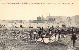 JOHNSTON (PA) Camp Scene - Morning Ablutions - Johnston Flood, May 31st, 1889 - Otros & Sin Clasificación