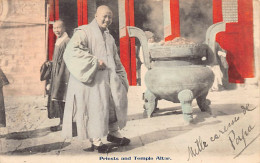 China - SHANGHAI - Priests And Temple Altar - Incense Burner - Publ. T. Kishida & Co.  - Chine