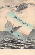 Souvenir Du Lac Léman (VD) Mouette Tenant Une Carte Postale - Ed. Monopol 112 - Other & Unclassified