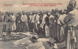 Maroc - CASABLANCA - Discours Prononcé Par Une Colonel Français Pendant L'enterrement De Soldats Algériens - Ed. Inconnu - Casablanca