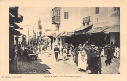 Maroc - Voyage à RABAT - La Rue Commerçante - Bureau De Tabac Français - Ed. P. Schmitt  - Rabat