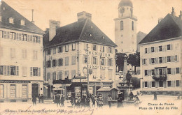 Suisse - La Chaux-de-Fonds (NE) - Place De L' Hôtel De Ville - Chemisier Bonneterie - Ed. Timothée Jacot 454 - La Chaux-de-Fonds