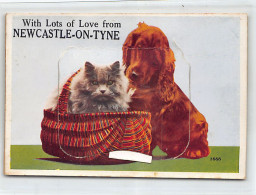 England - NEWCASTLE ON TYNE - Cat & Dog - Sachet Postcard - Newcastle-upon-Tyne